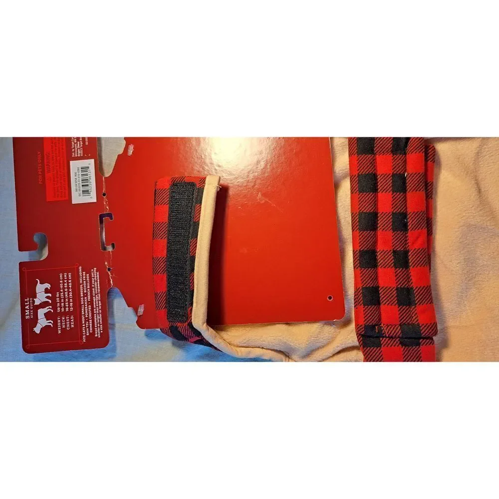 Wondershop Small Pet Buffalo Check Puffer Coat Dog Coat Cat Coat